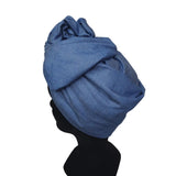 Wire Headband Turban Blue
