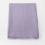 Frayed Linen Scarf Purple
