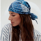 PRE-TIED BANDANA WRAP BLUE COWBOY