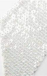 BEADED SEQUIN BANDANA WHITE