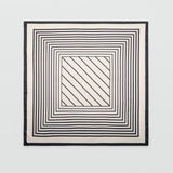 GEOMETRIC STRIPE-PRINT SATIN SCARF