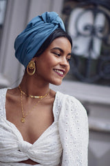 WIRE FULL CAP TURBAN SKY BLUE