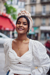WIRE FULL CAP TURBAN ALMOND