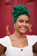 WIRE FULL CAP TURBAN EMERALD GREEN