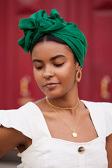 WIRE FULL CAP TURBAN EMERALD GREEN
