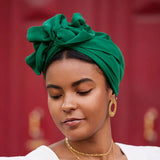 WIRE FULL CAP TURBAN EMERALD GREEN
