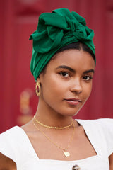 WIRE FULL CAP TURBAN EMERALD GREEN