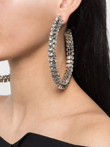 Crystal Round Hoops 4"
