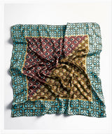 SATIN EFFECT SQUARE SCARF