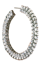 Crystal Round Hoops 4"