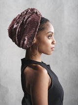 SEQUINED TWISTED TURBAN