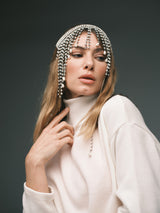 Pearl + Crystal Fringe Bangs