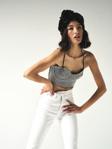 Black Sequin Messy Bun