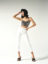 Black Sequin Messy Bun