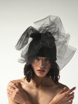Tulle bow beanie