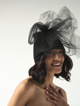 Tulle bow beanie