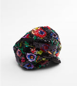 SEQUIN FLORAL TURBAN