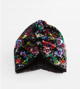 SEQUIN FLORAL TURBAN