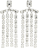 Crystal Baguette Fringe Earrings
