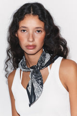 FLORAL EMBROIDERED WESTERN SCARF