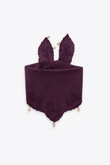 Shell Scalloped Scarf BURGUNDY