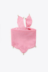 Shell Scalloped Scarf Pink