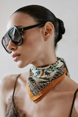 TIGER COTTON PRINTED SCARF
