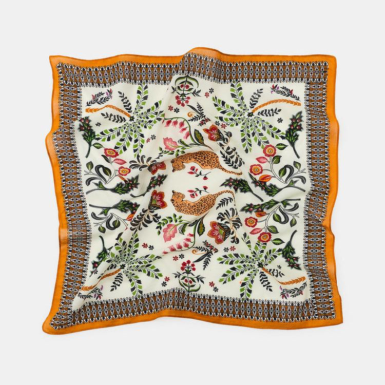 TIGER COTTON PRINTED SCARF
