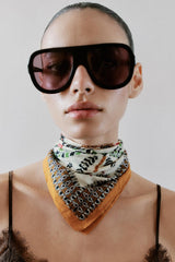 TIGER COTTON PRINTED SCARF