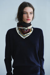POLKA DOT PRINTED SCARF Black