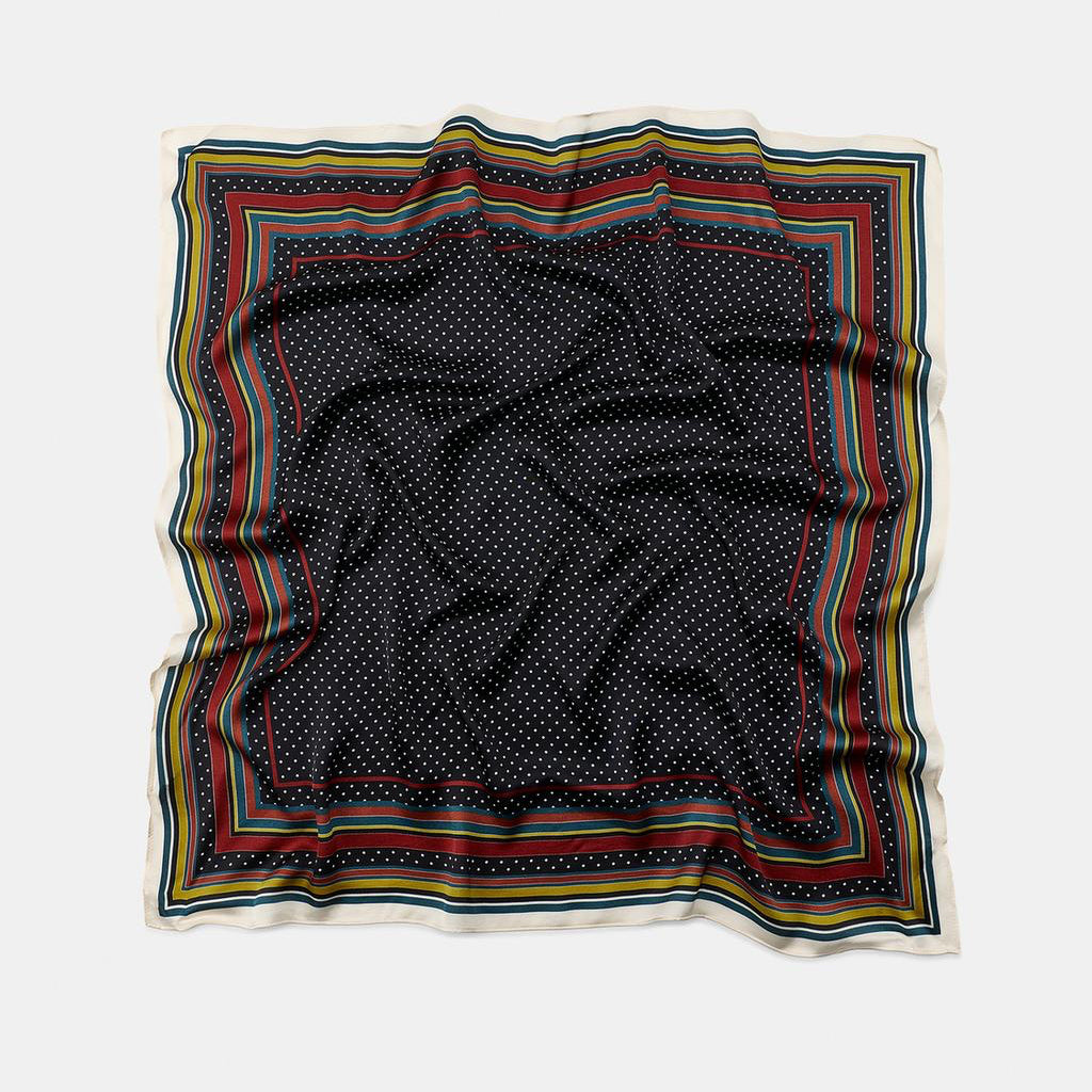 POLKA DOT PRINTED SCARF Black