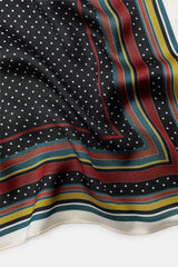 POLKA DOT PRINTED SCARF Black