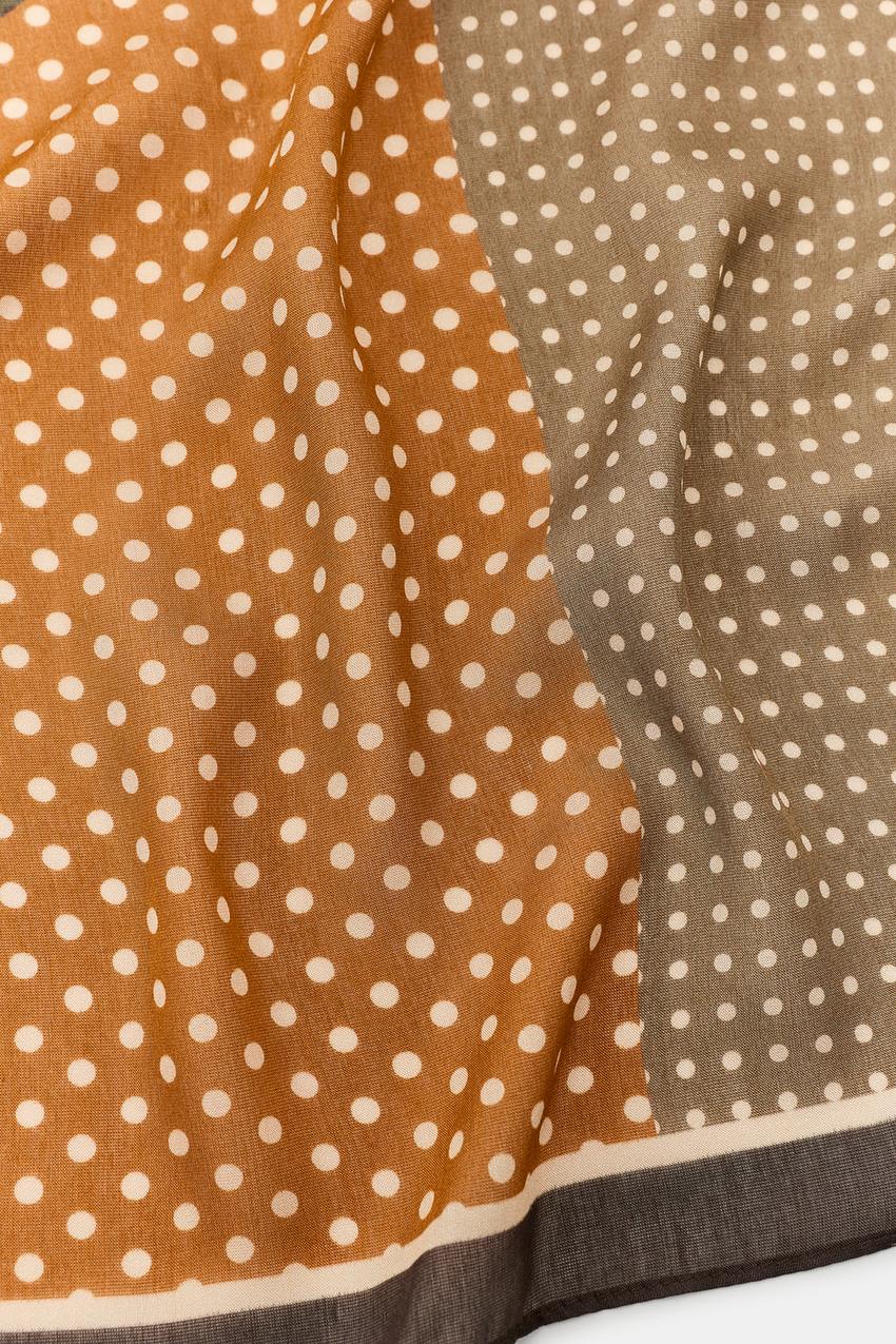 POLKA DOT PRINTED SCARF