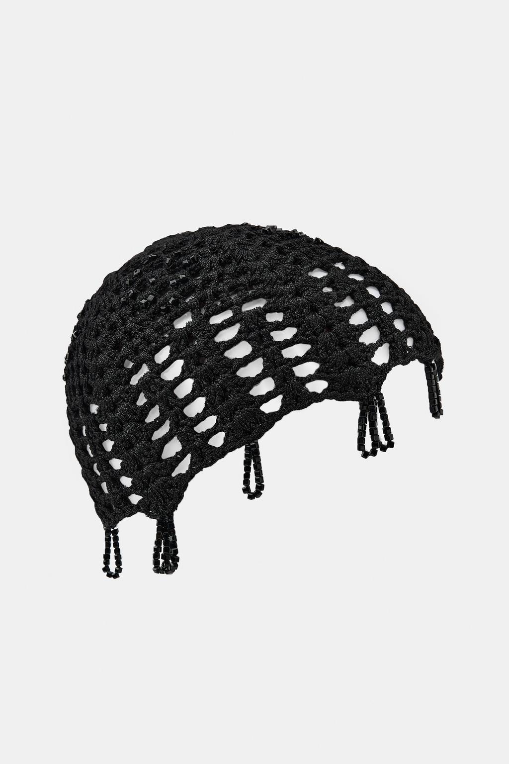 CROCHET SKULLCAP WITH BEADS