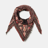EMBROIDERED JACQUARD TRIANGULAR SCARF