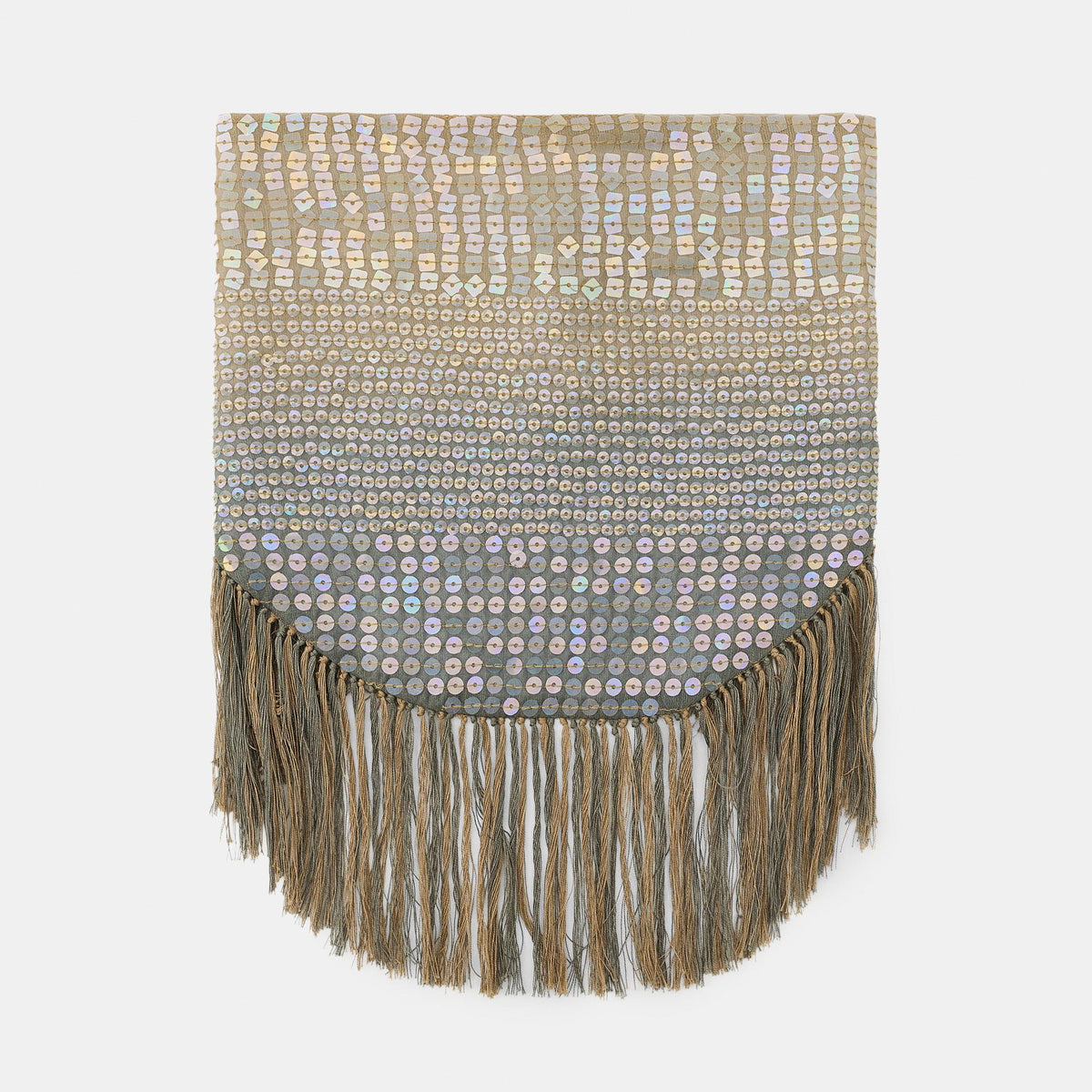 SEQUINED FRINGE SCARF