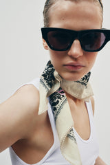 EMBROIDERED PRINT BANDANNA