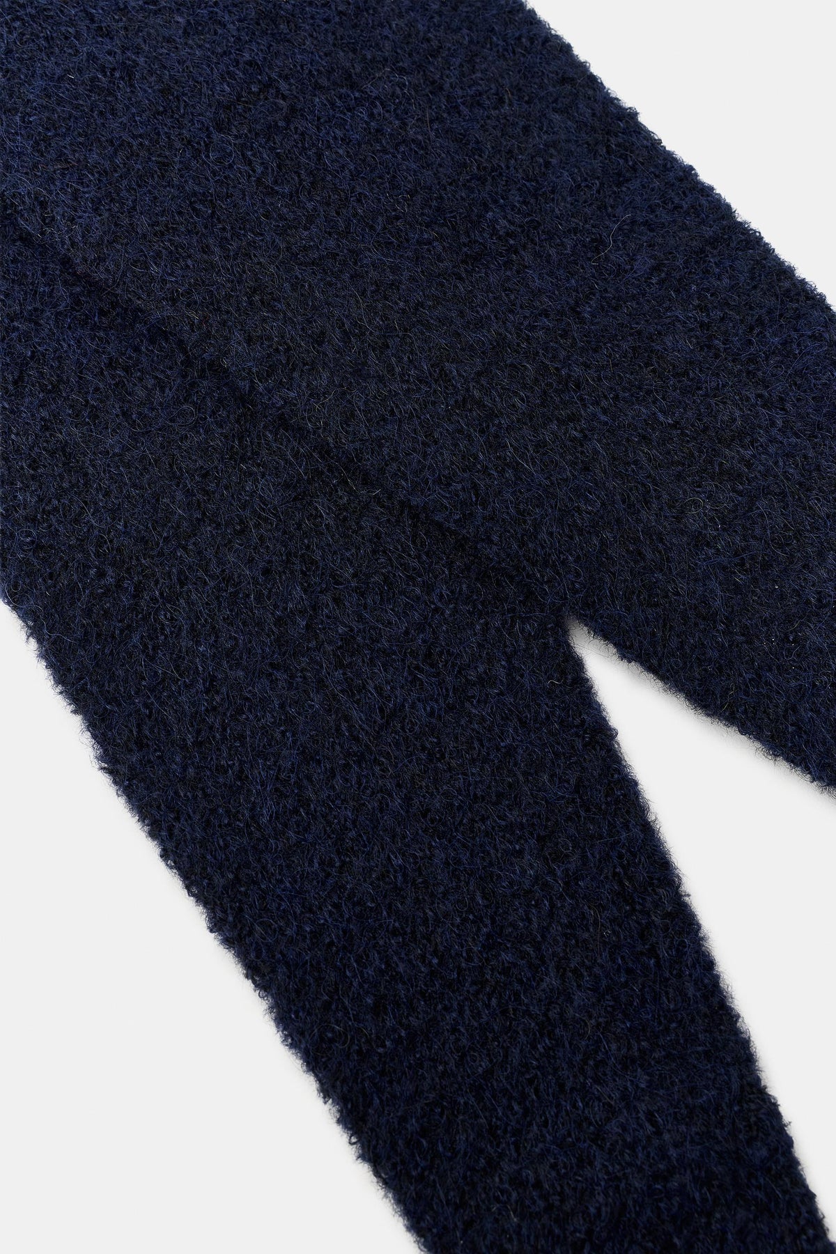 KNIT HOODIE SCARF NAVY BLUE
