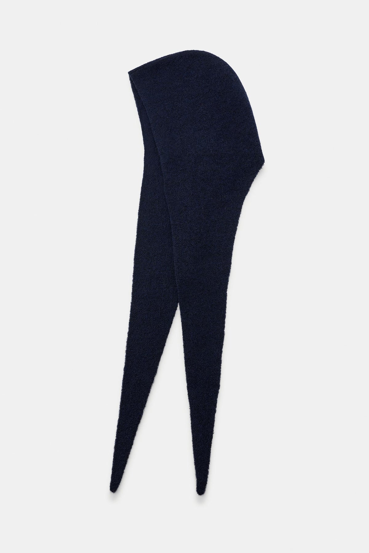KNIT HOODIE SCARF NAVY BLUE