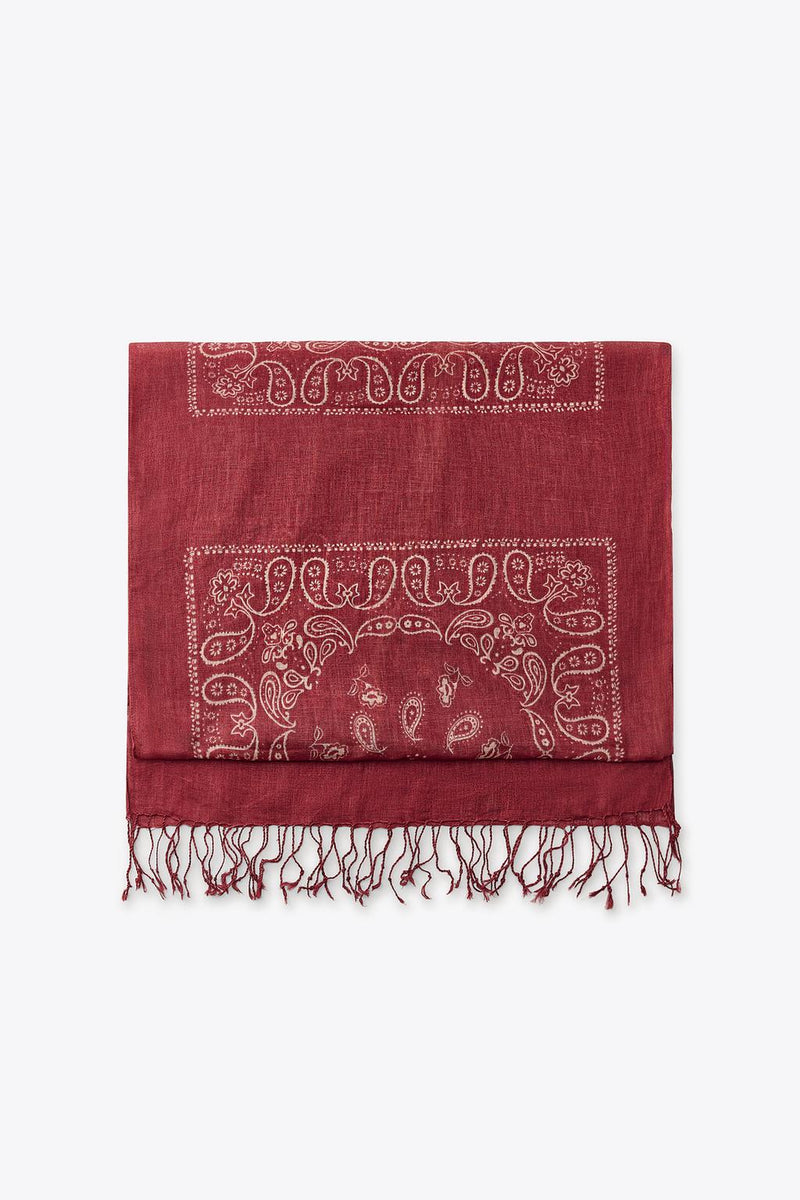 Bandana Print Fringe Scared