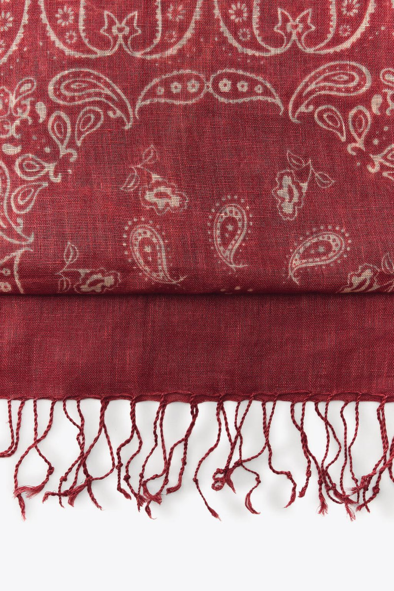 Bandana Print Fringe Scared