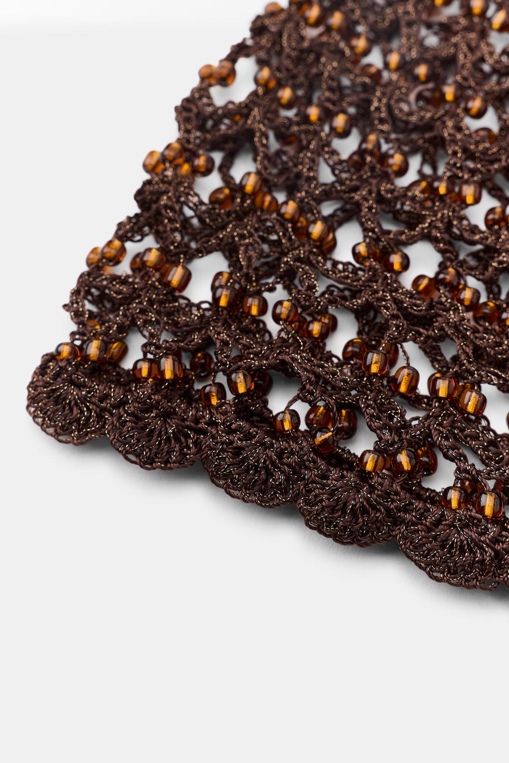 CROCHET BEADED SKULLCAP