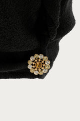 JEWELED TWIST BUTTON WRAP TURBAN