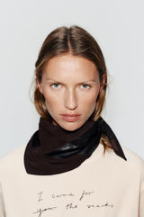 100% SUEDE LEATHER BANDANA BLACK