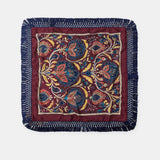 PRINTED FLORAL SCARF WITH BEADED FRINGE