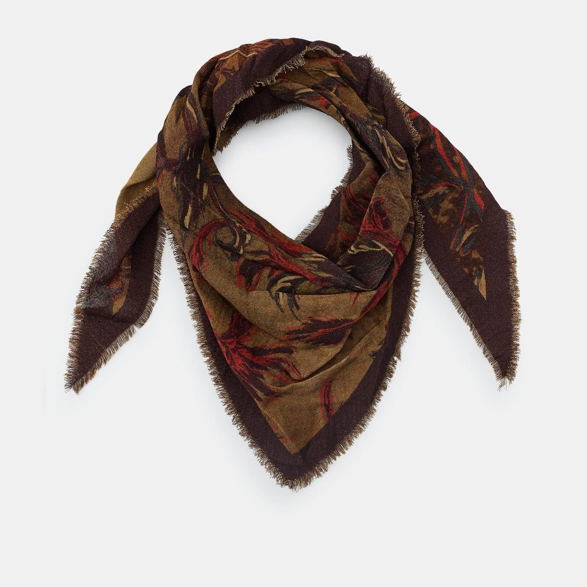 Patterned scarf on a white background
