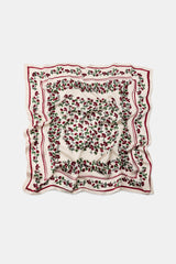 FLORAL RED ROSE PRINT SCARF