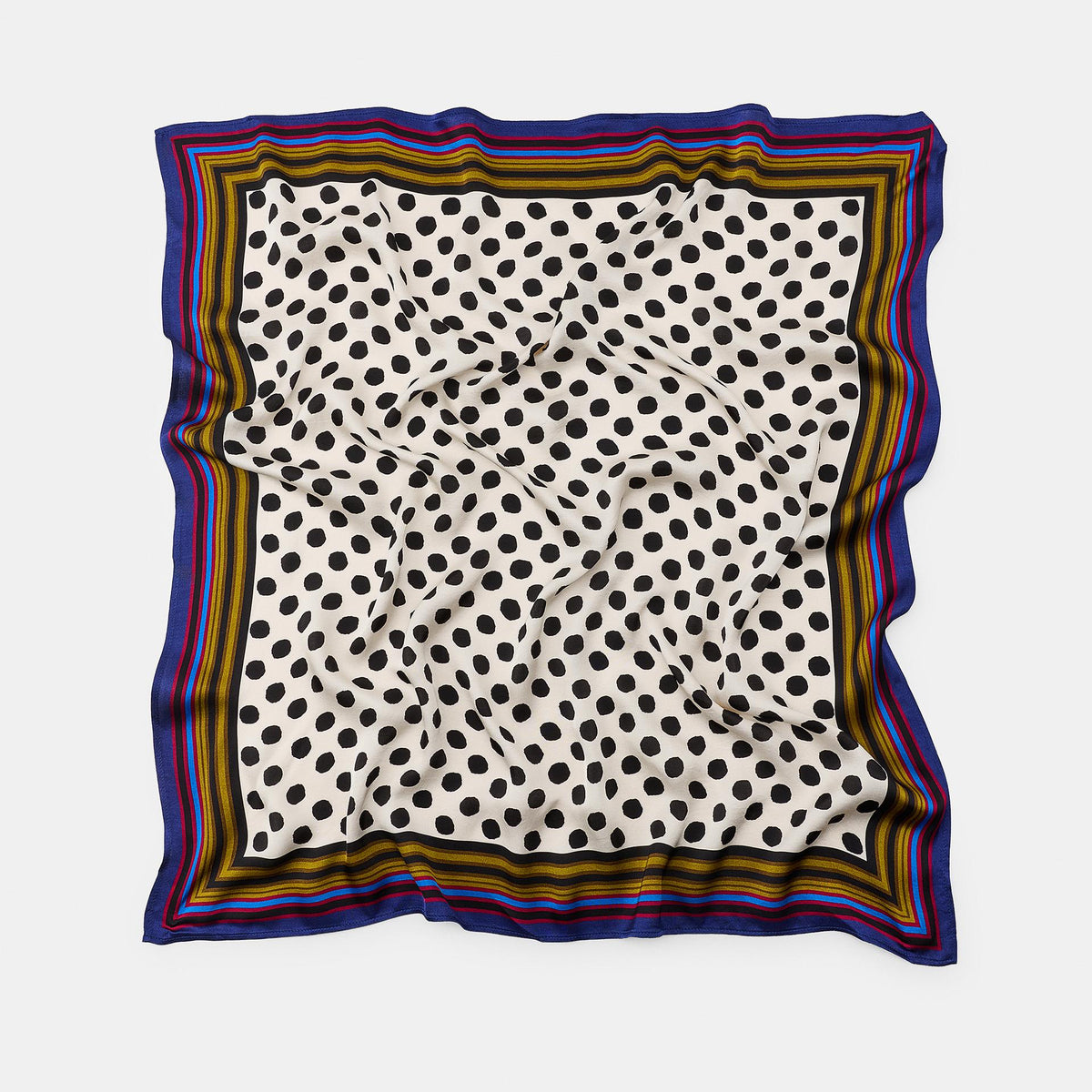 POLKA DOT PRINTED SCARF White