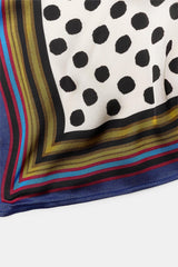 POLKA DOT PRINTED SCARF White