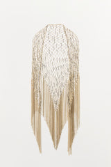 CHAIN + FABRIC FRINGE SCARF